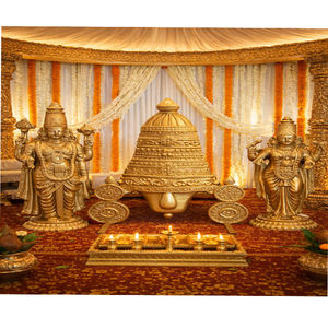 รูปปั้นตกแต่งมณฑปบาลาจิ มาตาจิ แบบดั้งเดิมและทันสมัย น้ำหนักเบา ขนาดปรับแต่งได้ วัสดุ FRP สำหรับงานแต่งงานระดับพรีเมียม DSTExports - Product Image 1