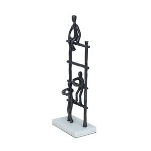 Trendy Artistic Modern Tabletop <b>Decor</b> Figure Climbing Ladder Shape Handmade Aluminum Eco-Friendly Durable Jaffs Exports Home - Product Image 3