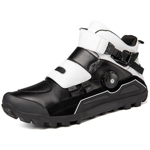 Chaussures de moto de haute qualité en cuir véritable, bottes de course unisexes, imperméables, respirantes, design durable avec polyester - Product Image 3