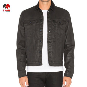 Ryan Pro Gear <b>Customized</b> Design <b>Denim</b> <b>Jacket</b> for Men with <b>Customized</b> Logo ODM Design Stand Collar - Product Image 4