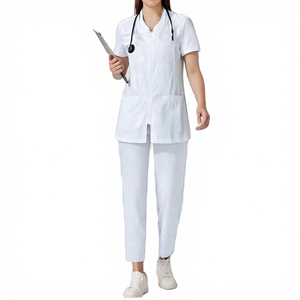 Conjunto de Uniformes Médicos Unisex de Origen Vietnamita FMF - Tela Tejida de Spandex/Algodón con Detección de Agujas, Uniformes de Hospital, Ropa Quirúrgica - Product Image 1