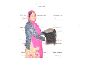 Extensiones de Cabello Humano Virgen Remy Indio de la Mejor Calidad, Tejido Doble a Máquina HD, Color Negro Natural, Alineadas para Mujer - Product Image 4