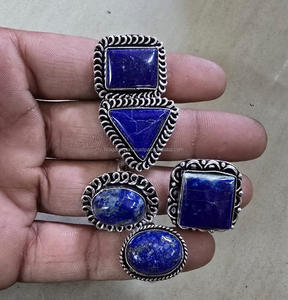 Anillos Ajustables de Piedras Preciosas Redondas con Corte de Diamante de Cristal Natural, Joyería Curativa de Múltiples Piedras, Anillos de Cristales al por Mayor - Product Image 6