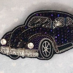 Porte-clés léger à 3 brins, fait main, classique, tressé, perlé, avec breloque asymétrique (petite taille) - Product Image 1