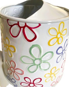 Arroseur en métal blanc pour plantes avec fleur colorée, parfait pour les vases à fleurs et outil de jardinage pour enfants pour apprendre les soins des plantes - Product Image 6