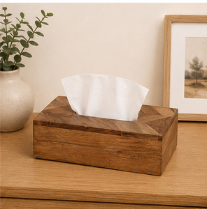 Premium Handcrafted Wood <b>Tissue</b> Box Cover Natural Solid Wood Facial <b>Tissue</b> Holder For Luxury Hotels Offices And Home Living Room - Product Image 4