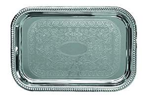 Plateau de service en métal poli de haute qualité, fait main, pour la restauration, plateau décoratif de luxe pour la cuisine, plateaux de service en métal pour mariage - Product Image 6