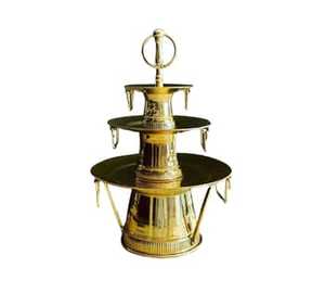 Luxury Gold Metal Pedestal Fruit Bowl Decorative Leaf <b>Edge</b> Serving Tray Centerpiece Stand for Dining Table Wedding Decor - Product Image 5