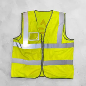 Chaleco de Seguridad Unisex de Alta Visibilidad con Color Personalizable |   Ropa de Trabajo Reflectante con Cremallera, Impresión Serigráfica y Logotipo Personalizado - Product Image 1