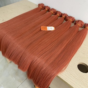 Extensiones de cabello humano Remy liso Natural de grado 12A 99J Color caliente Full-to-End Vietnam Cierres de cabello crudo 1B Tipo de extensión - Product Image 3