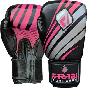 Gants de boxe en similicuir Farabi Sports en gros - Sangles auto-agrippantes personnalisables, respirants et légers pour l'entraînement - Product Image 3