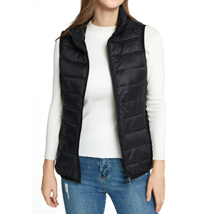 Wholesale Hot Selling Waterproof Windproof Eco-Friendly Women <b>Puffer</b> <b>Jacket</b> Crew Neck Hooded Sleeveless Vest <b>Cheap</b> Price OEM - Product Image 4