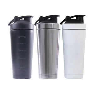 Bouteille shaker à protéines portable en acier inoxydable 750 ml (25 oz) avec logo personnalisé pour la gym et les sports - Product Image 1