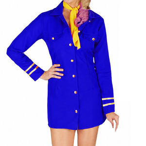 Tenue d'hôtesse de l'air durable et confortable pour femmes, ensemble jupe et haut à manches longues, logo personnalisé - Product Image 1