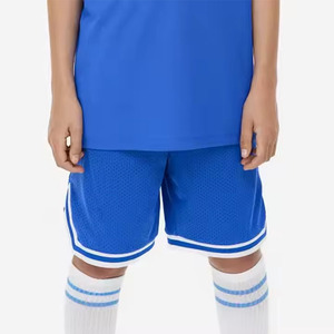 กางเกงบาสเก็ตบอลตาข่ายสีน้ำเงินล้วนสำหรับผู้ชายขายส่งแบบสั่งทำพิเศษ - Product Image 3