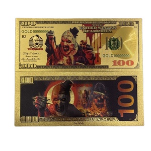 Miễn phí vận chuyển terrifier Bộ sưu tập vàng lá 100 đô la Polymer Ngân hàng ghi chú mạ Vàng tiền giấy - Product Image 5