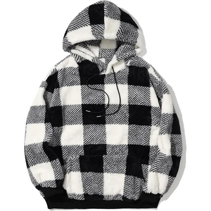 Custom Fluffy Polar <b>Fleece</b> <b>Sherpa</b> Fur Lined Hoodie Sweatshirt Breathable Embroidery Winter Warm Fluffy Hoodie Sweatshirt Unisex - Product Image 3
