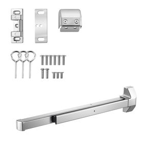 Barre anti-panique double verrouillage en acier inoxydable de 31 pouces pour porte commerciale, dispositif d'urgence - Product Image 1