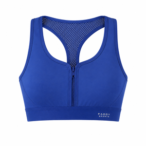 High Impact Front Zipper Sports <b>Bra</b> for Women Breathable Mesh Racerback Yoga Fitness <b>Bra</b> Padded Push Up Athletic Gym Underwear - Product Image 2