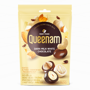 Suministro de Dulces y Postres para Venta al por Menor, Dragees HALAL, Mezcla de Nueces Recubiertas de Chocolate: Almendras, Anacardos, Macadamias, 150G, Marca Privada Personalizada - Product Image 1