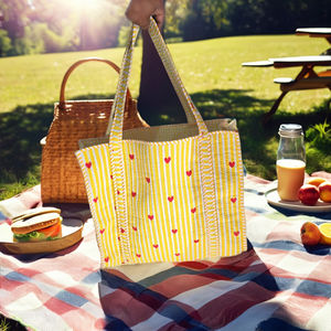 Handmade Soft <b>Quilted</b> Cotton Tote Bag Multi-Purpose Eco-Friendly <b>Handbag</b> Solid Color Linen Lining Custom Sizes & Prints - Product Image 3