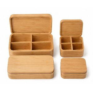 กล่องข้าวไม้ไผ่แบบมีฉากกั้นถอดออกได้ ขายส่ง - กล่องเก็บอาหารรักษ์โลก - Product Image 5