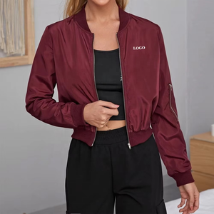 Nouvel arrivage de vestes à fermeture éclair à manches longues à la mode pour femmes blouson en jean personnalisé de créateur élégant pour femmes - Product Image 3