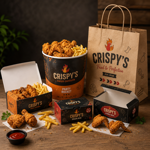 Muestra Gratuita de Caja Biodegradable y Ecológica para Pollo Frito, Envase Desechable para Comida Rápida, Hamburguesas y Papas Fritas - Product Image 5