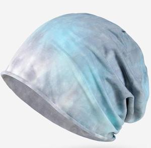 Unisex Tie Dye Beanie Hat 100% Cotton Casual <b>Winter</b> <b>Cap</b> Adjustable Street Style Hand Painted Pattern Adult Size - Product Image 2