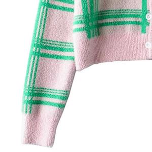 Cárdigan de Punto Corto para Mujer, Suéter de Invierno, Manga Larga, Cuello Redondo, Botones al Frente, Ligero, Hecho a Medida, Transpirable, Top - Product Image 2