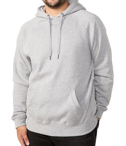Sweat à capuche en polaire pour homme, mélange polyester/coton, respirant, séchage rapide, décontracté, uni, hiver, teinture unie, impression personnalisée, OEM - Product Image 1
