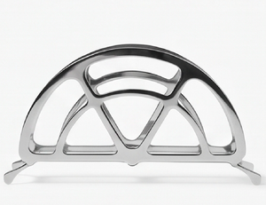 Support à serviettes en métal de qualité supérieure, finition miroir argentée, parfait pour la vaisselle de cuisine, accessoire de salle à manger élégant - Product Image 4