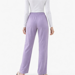 Pantalon slim femme personnalisé en coton et polyester, design uni, avec logo personnalisé – Grande Vente - Product Image 2