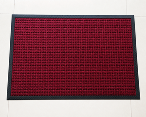 Tapis de porte en boucle de polypropylène avec envers en caoutchouc, antidérapant, robuste, pour l'extérieur et l'intérieur, tapis de sol en polypropylène, paillasson - Product Image 3