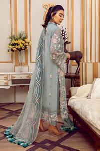 Costume en tissu lawn brodé de haute qualité pour femmes, ensemble Salwar Kameez 3 pièces, robe ethnique pakistanaise, service OEM - Product Image 3