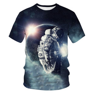 Camiseta de Manga Corta con Cuello Redondo y Estampado de Lobo y Mujer en Estilo Fantasía para Hombre, Sublimación, Corte Regular, Estilo Casual, 100% Poliéster - Product Image 6