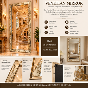 Venetian <b>Mirror</b> Black Color Carved Antique Wall <b>Mirror</b> Etched Floral Beveled Frame Antique <b>Silver</b> Full Length Decorative Luxury - Product Image 2