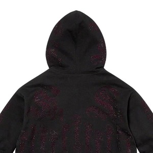 Wholesale 100% Cotton Boys Hoodies Custom Logo Thermal Rhinestone Winter Sweatshirt Sets Solid Color Hot Sale for <b>Men</b> - Product Image 4