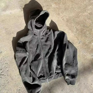 เสื้อฮู้ดดี้คุณภาพสูงสำหรับผู้ชายและผู้หญิง ขายส่ง พิมพ์ลายตามสั่ง เสื้อฮู้ดดี้ผ้าฝ้ายระบายอากาศได้ดี พิมพ์ลายโลโก้แบบย้อมสี - Product Image 1