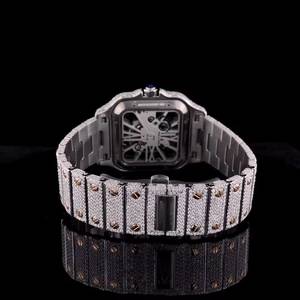 Reloj de Lujo Mecánico con Esfera Cuadrada, Reloj Planetario con Diamantes Moissanite VVS, Correa de Acero Inoxidable, Analógico para Hombre, para Negocios y Fiestas - Product Image 3