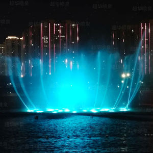 Fontaine d'aération flottante extérieure de qualité supérieure, grand modèle, à jets puissants, avec éclairage LED, moderne, en acier inoxydable poli pour jardin - Product Image 2