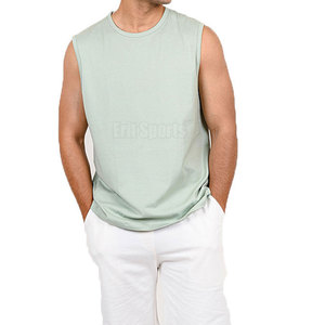 Débardeur de sport respirant et à séchage rapide pour hommes, vente en gros, prix bas, sans manches, pour l'entraînement - Product Image 4