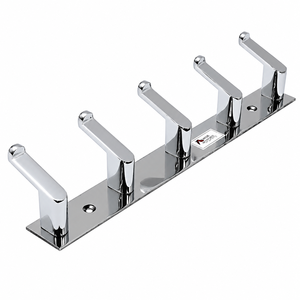 Modern Wooden Wall Mounted <b>Clothes</b> Hanger <b>Rack</b> with Heavy Duty Metal Hooks Entryway Coat <b>Rack</b> Organizer for Living Room, Bedroom - Product Image 1