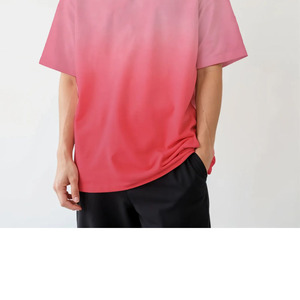 High Quality Acid Washed Cotton Distressed Vintage Unisex Short Sleeve Blank Gradient Oversized <b>T</b>-shirt for Men - Product Image 4
