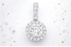 สร้อยคอเงินแท้ 925 ชุบโรเดียม ดีไซน์วงแหวนคู่ประดับเพชรโมอิสซาไนต์ สำหรับผู้หญิง แฟชั่นเครื่องประดับจี้ห้อยคอสำหรับงานปาร์ตี้ - Product Image 5