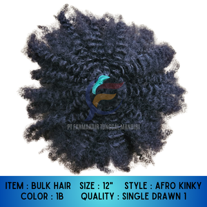 Extensions de cheveux naturels afro crépus Remy en vrac indonésiens originaux - Product Image 5