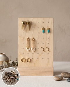 Square Acrylic Eco-friendly Earring Display <b>Stand</b> Jewelry Holder for Studs Hoops & Dangle Earrings Window Display Home Use - Product Image 5