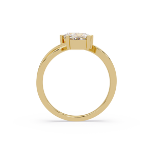 Luxury 14K Gold Toi Et Moi Ring Lab Grown Diamond Princess Cut 0.50 Carat Two Stone <b>Infinity</b> Engagement Rings Wedding Rings - Product Image 3
