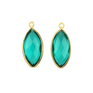 จี้925สีเงินแท้แบบมีฝาสีเงินสเตอร์ลิงสำหรับผู้หญิงจี้แฟชั่นสีเขียวเป็นประกาย - Product Image 1