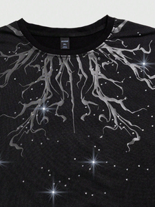 T-shirt Homme Été 2025 en Coton 100% Facilement Lavable avec Strass, Manches Courtes, Écologique, Respirant et Séchage Rapide - Product Image 5